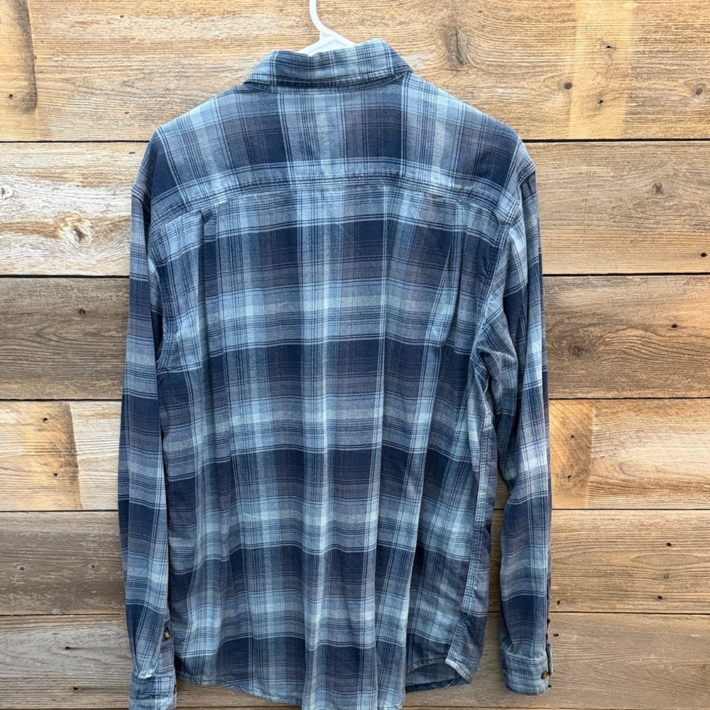 Carhartt Blue Plaid Long Sleeve Shirt relaxed fit. - Picture 3 of 3